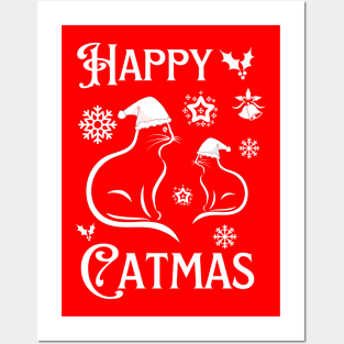 Happy Catmas Posters and Art